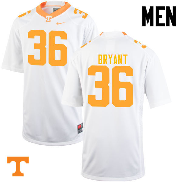 Men #36 Gavin Bryant Tennessee Volunteers College Football Jerseys-White